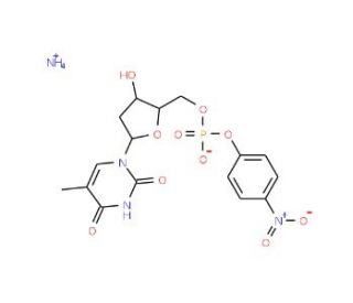 4-Nitrophenyl thymidine-5&prime;- monophosphate, ammonium salt (CAS 83918-61-0) - chemical structure image