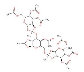 4-O-Acetyl-3,6-di-O-(3,4,6-tri-O-acetyl-&beta;-D-mannopyranosyl-ethylidyne)-1,2-O-ethylidene-&beta;-D-mannopyranose (CAS 230963-27-6) -