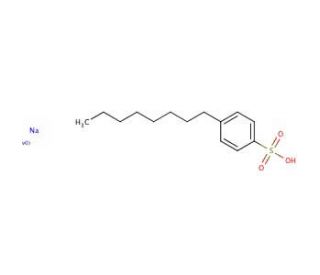 4-Octylbenzenesulfonic acid sodium salt (CAS 6149-03-7) - chemical structure image