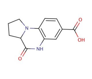 4-oxo-1,2,3,3a,4,5-hexahydropyrrolo[1,2-a]quinoxaline-7-carboxylic acid - chemical structure image