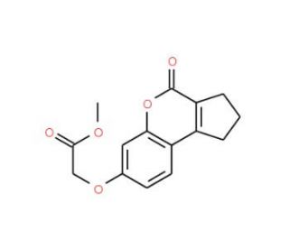 (4-Oxo-1,2,3,4-tetrahydro-cyclopenta[c]chromen-7-yloxy)-acetic acid methyl ester - chemical structure image
