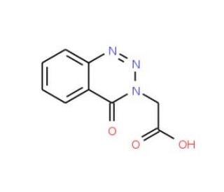 (4-oxo-1,2,3-benzotriazin-3(4H)-yl)acetic acid (CAS 97609-01-3) - chemical structure image