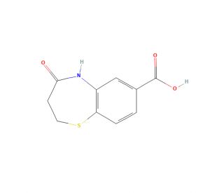4-oxo-2,3,4,5-tetrahydro-1,5-benzothiazepine-7-carboxylic acid - chemical structure image