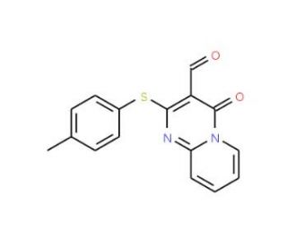 4-Oxo-2-p-tolylsulfanyl-4H-pyrido[1,2-a]pyrimidine-3-carbaldehyde - chemical structure image