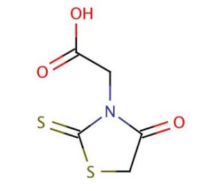4-Oxo-2-thioxo-3-thiazolidinylacetic acid (CAS 5718-83-2) - chemical structure image
