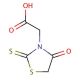 4-Oxo-2-thioxo-3-thiazolidinylacetic acid (CAS 5718-83-2) - chemical structure image