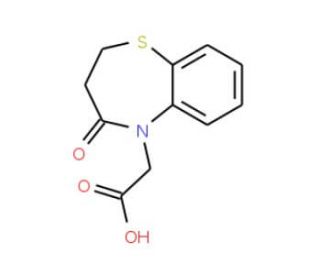 (4-Oxo-3,4-dihydro-1,5-benzothiazepin-5(2H)-yl)-acetic acid - chemical structure image