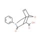 4-Oxo-3-phenyl-10-oxa-3-aza-tricyclo[5.2.1.0*1,5*]dec-8-ene-6-carboxylic acid - chemical structure image