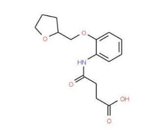 4-Oxo-4-[2-(tetrahydro-2-furanylmethoxy)anilino]-butanoic acid - chemical structure image