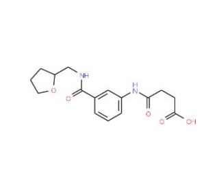 4-Oxo-4-(3-{[(tetrahydro-2-furanylmethyl)amino]-carbonyl}anilino)butanoic acid - chemical structure image