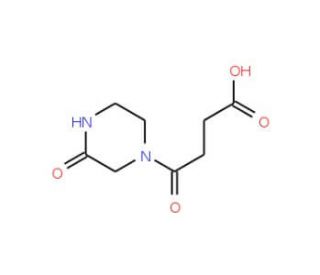 4-Oxo-4-(3-oxo-1-piperazinyl)butanoic acid (CAS 590380-54-4) - chemical structure image