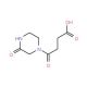 4-Oxo-4-(3-oxo-1-piperazinyl)butanoic acid (CAS 590380-54-4) - chemical structure image