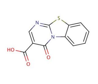 4-Oxo-4H-9-thia-1,4a-diaza-fluorene-3-carboxylic acid (CAS 21786-97-0) - chemical structure image