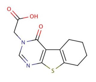 (4-Oxo-5,6,7,8-tetrahydro-4H-benzo[4,5]thieno-[2,3-d]pyrimidin-3-yl)-acetic acid - chemical structure image