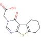 (4-Oxo-5,6,7,8-tetrahydro-4H-benzo[4,5]thieno-[2,3-d]pyrimidin-3-yl)-acetic acid - chemical structure image