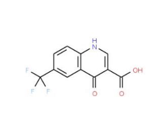 4-Oxo-6-(trifluoromethyl)-1,4-dihydro-3-quinolinecarboxylic acid (CAS 49713-47-5) - chemical structure image
