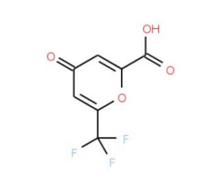 4-Oxo-6-trifluoromethyl-4H-pyran-2-carboxylic acid - chemical structure image