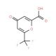 4-Oxo-6-trifluoromethyl-4H-pyran-2-carboxylic acid - chemical structure image