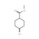4-Oxo-cyclohexanecarboxylic acid methyl ester (CAS 6297-22-9) - chemical structure image