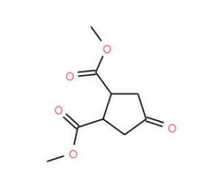 4-Oxo-cyclopentane-trans-1,2-dicarboxylic acid dimethyl ester (CAS 28269-03-6) - chemical structure image