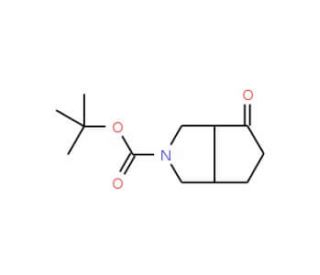 4-Oxo-hexahydro-cyclopenta[c]pyrrole-2-carboxylic acid tert-butyl ester (CAS 130658-14-9) - chemical structure image