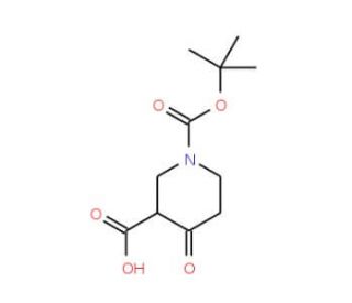 4-Oxo-piperidine-1,3-dicarboxylic acid-1-tert-butyl ester (CAS 885274-97-5) - chemical structure image