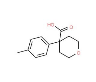 4-p-Tolyl-tetrahydro-pyran-4-carboxylic acid (CAS 889940-11-8) - chemical structure image