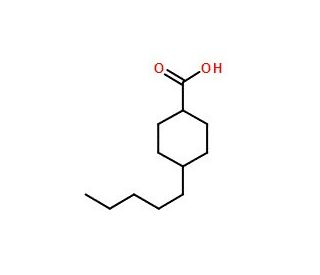 4-Pentylcyclohexanecarboxylic acid (CAS 38792-89-1) - chemical structure image