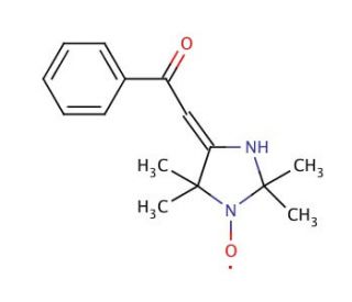 4-Phenacylidene-2,2,5,5-tetramethylimidazolidin-1-yloxy, free radical (CAS 84271-26-1) - chemical structure image