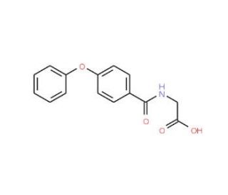 (4-Phenoxy-benzoylamino)-acetic acid - chemical structure image