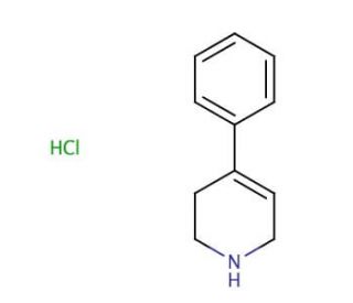 4-Phenyl-1,2,3,6-tetrahydropyridine hydrochloride (CAS 43064-12-6) - chemical structure image
