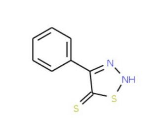 4-Phenyl-1,2,3-thiadiazol-5-ylhydrosulfide - chemical structure image