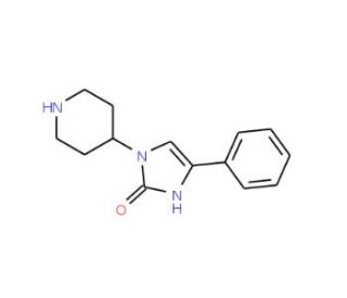 4-Phenyl-1-(4-piperidinyl)-4-imidazolin-2-one (CAS 205058-28-2) - chemical structure image