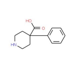 4-Phenyl-4-piperidine carboxylic acid hydrochloride (CAS 3627-45-0) - chemical structure image