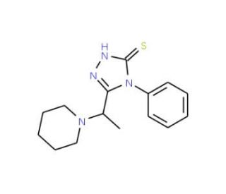 4-phenyl-5-(1-piperidin-1-ylethyl)-4H-1,2,4-triazole-3-thiol - chemical structure image