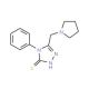 4-phenyl-5-(pyrrolidin-1-ylmethyl)-4H-1,2,4-triazole-3-thiol - chemical structure image