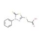 [(4-phenyl-5-thioxo-4,5-dihydro-1,3,4-thiadiazol-2-yl)thio]acetic acid - chemical structure image