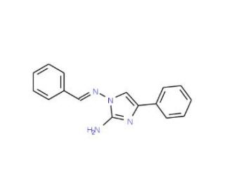 4-phenyl-N~1~-[(1E)-phenylmethylene]-1H-imidazole-1,2-diamine (CAS 28734-00-1) - chemical structure image