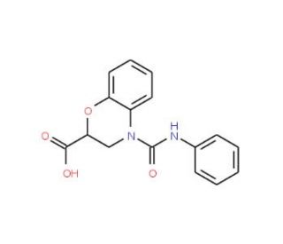 4-(phenylcarbamoyl)-3,4-dihydro-2H-1,4-benzoxazine-2-carboxylic acid - chemical structure image