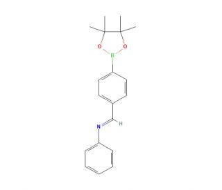 4-Phenyliminomethylphenylboronic acid pinacol ester (CAS 1073372-06-1) - chemical structure image