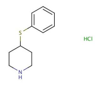 4-(phenylsulfanyl)piperidine hydrochloride (CAS 101798-65-6) - chemical structure image