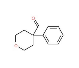 4-Phenyltetrahydro-2H-pyran-4-carboxaldehyde (CAS 66109-88-4) - chemical structure image
