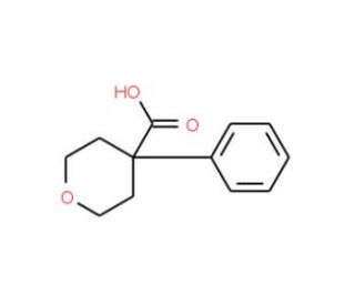 4-Phenyltetrahydro-2H-pyran-4-carboxylic acid (CAS 182491-21-0) - chemical structure image