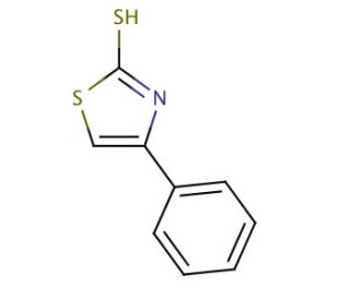 4-Phenylthiazole-2-thiol (CAS 2103-88-0) - chemical structure image