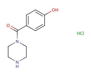 4-(piperazin-1-ylcarbonyl)phenol hydrochloride (CAS 1170576-51-8) - chemical structure image