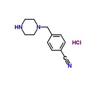 4-(piperazin-1-ylmethyl)benzonitrile hydrochloride - chemical structure image