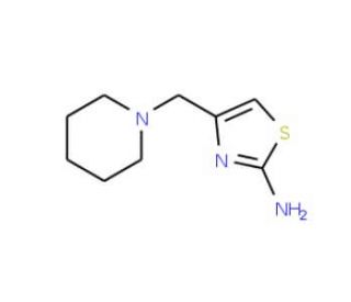4-(piperidin-1-ylmethyl)-1,3-thiazol-2-amine (CAS 17386-10-6) - chemical structure image