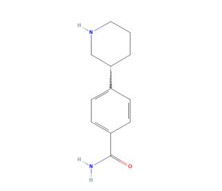4-(Piperidin-3-yl)benzamide hydrochloride (CAS 1337644-09-3) - chemical structure image