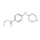 4-(Piperidin-4-ylamino)-benzoic acid ethyl ester (CAS 886362-80-7) - chemical structure image