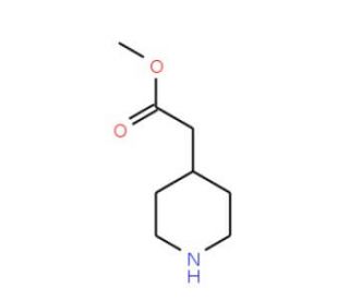 4-Piperidine acetic acid methyl ester (CAS 168986-49-0) - chemical structure image